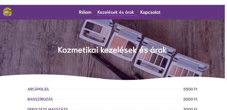 Weboldal referenciák - charmekozmetika.hu